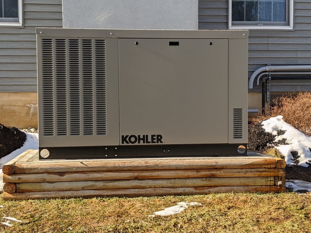 Whole house store generator installed